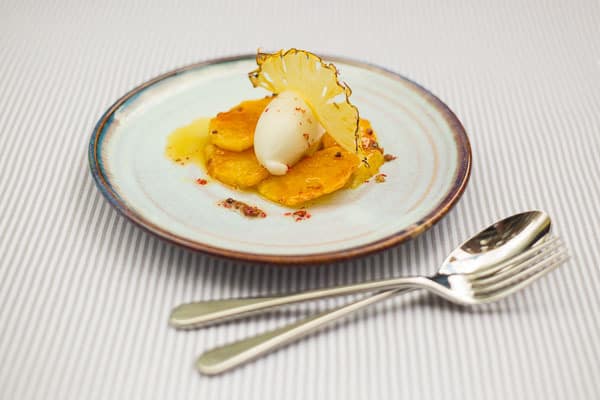 creative food photography by london food photographer frozenmusic photography of dessert with cutlery